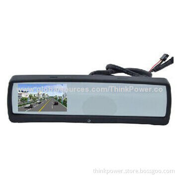 Car DVR Rear-view Mirror, Dual-camera and built-in GPS, G-sensor, Infrared Remote Control